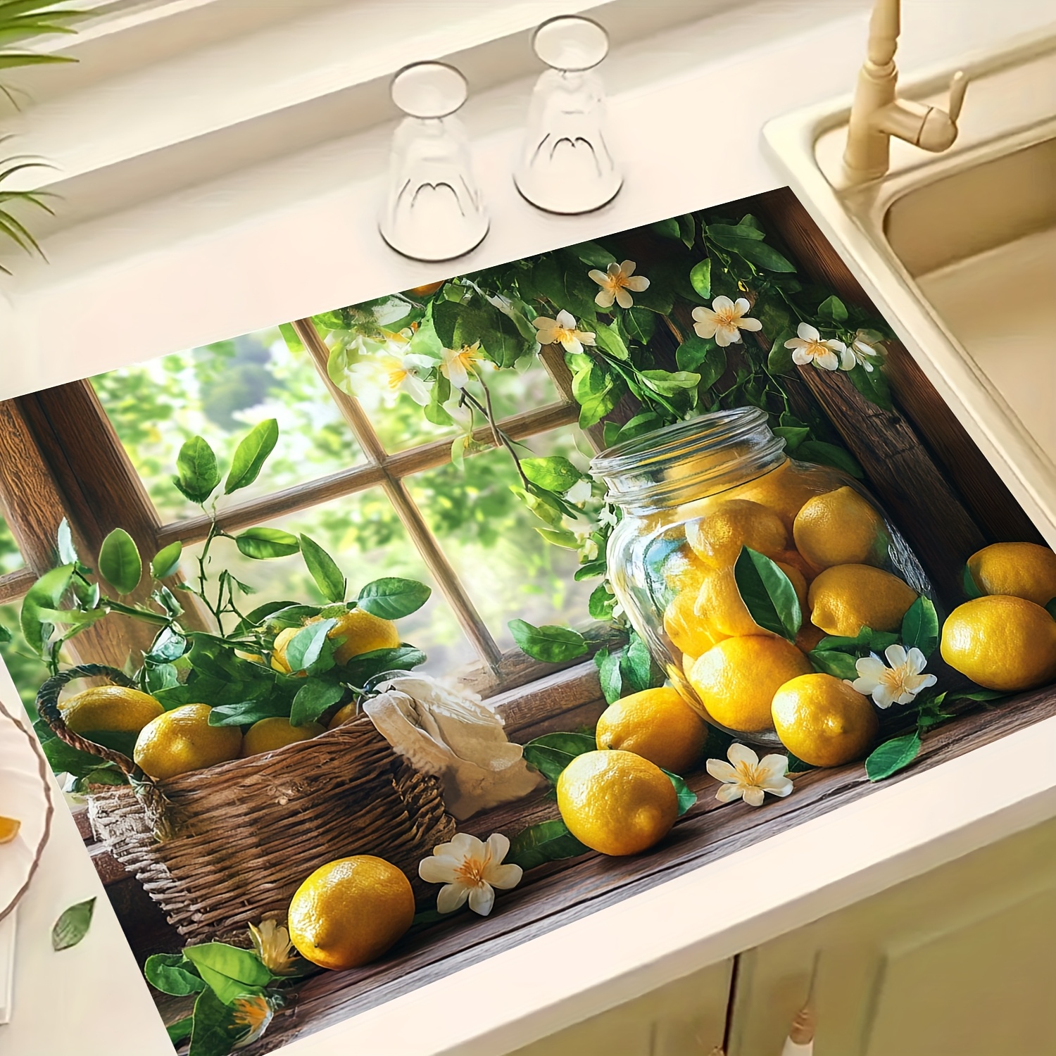 Kitchen Appliances Electric Stove - Lemon Window Stove Top Cover, Non-Slip