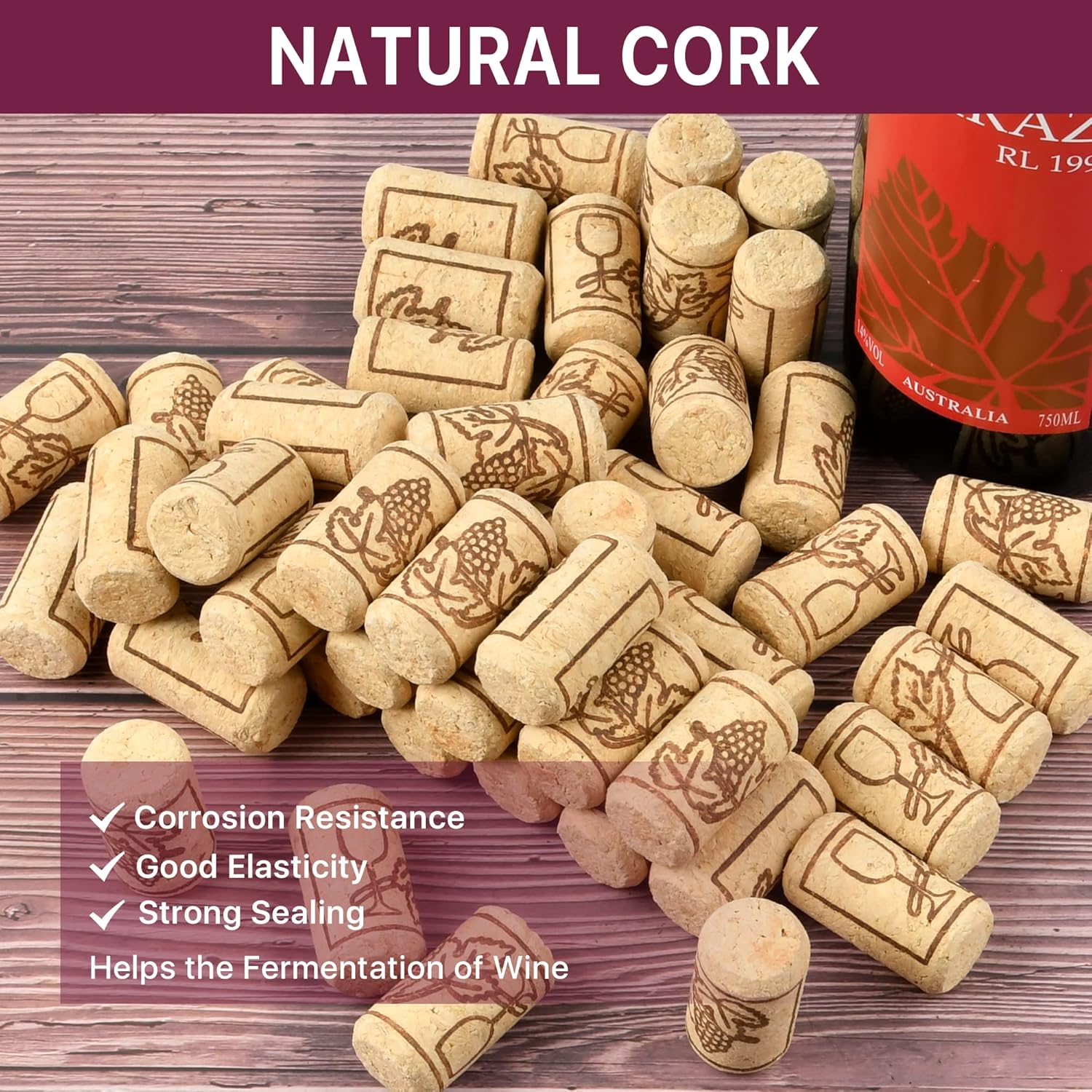 100pcs Wine Cork Stopper Natur - Kitchen Appliances On Sale recension och pris