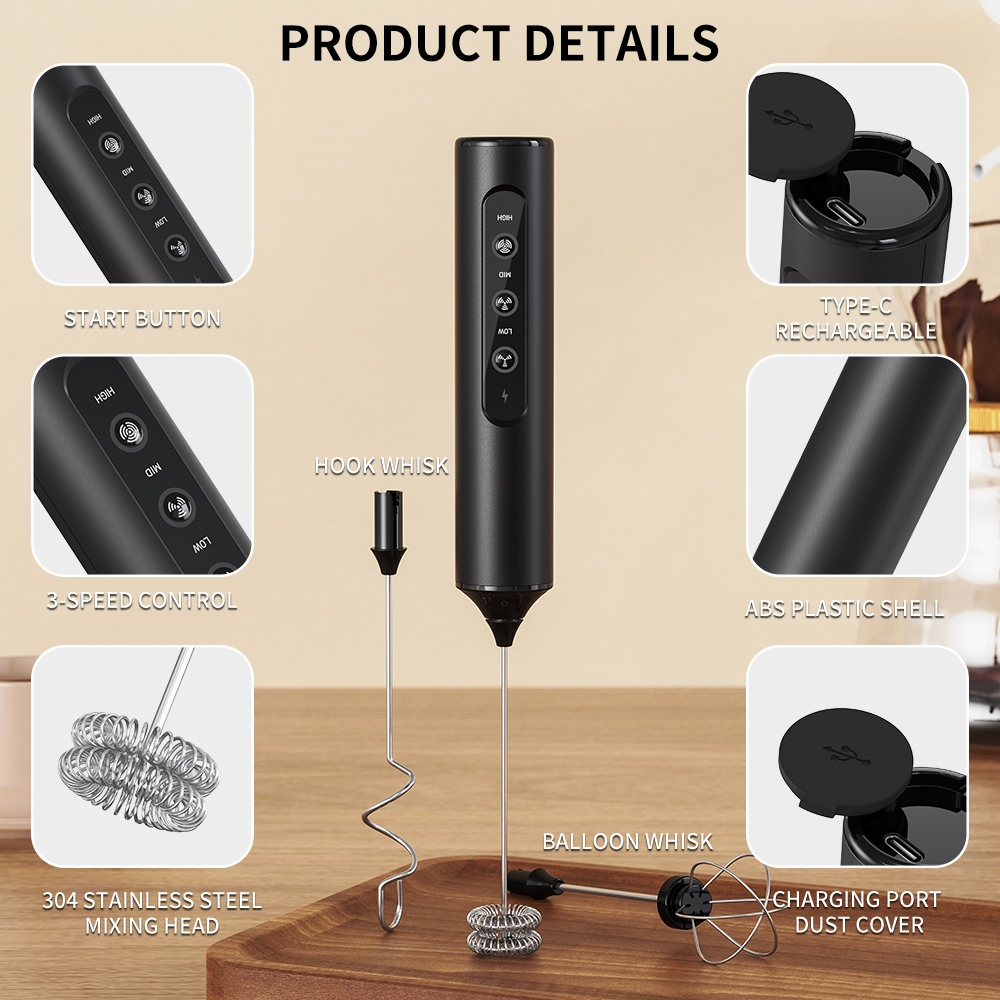 3 in 1 Electric Handheld Milk  - Kitchen Appliances For Restaurant recension och pris