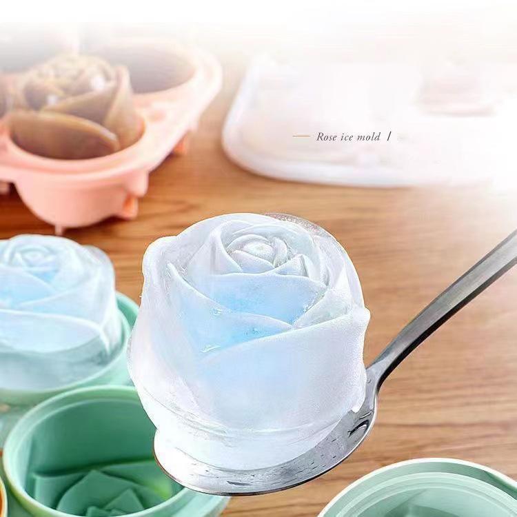 3D Rose Ice Molds 4 Holes Ice  - Kitchen Appliances On Sale recension och pris
