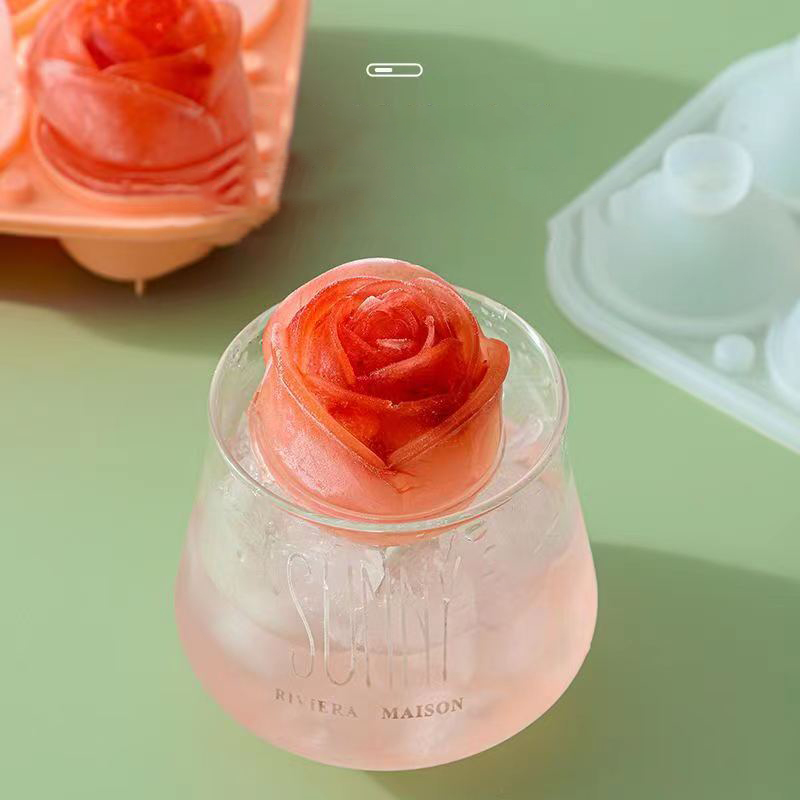 3D Rose Ice Molds 4 Holes Ice  - Kitchen Appliances On Sale recension och pris