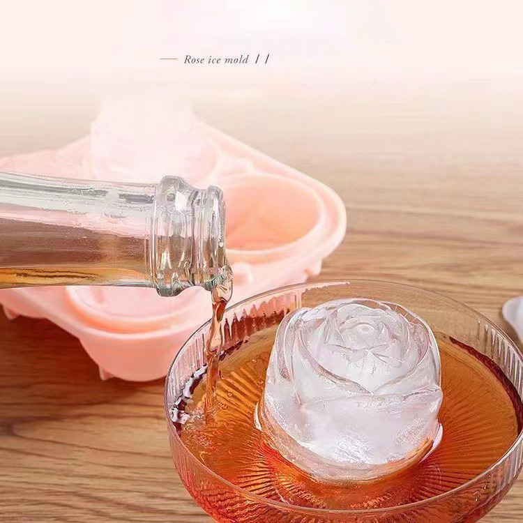 3D Rose Ice Molds 4 Holes Ice  - Kitchen Appliances On Sale recension och pris
