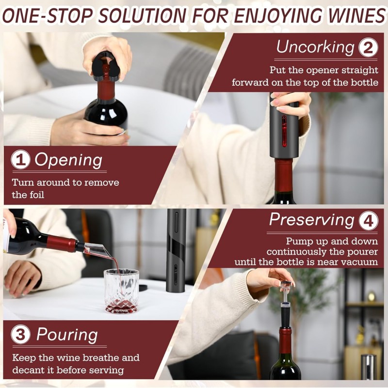 Rechargeable Multifunction Ele - Wine Opener Electric recension och pris